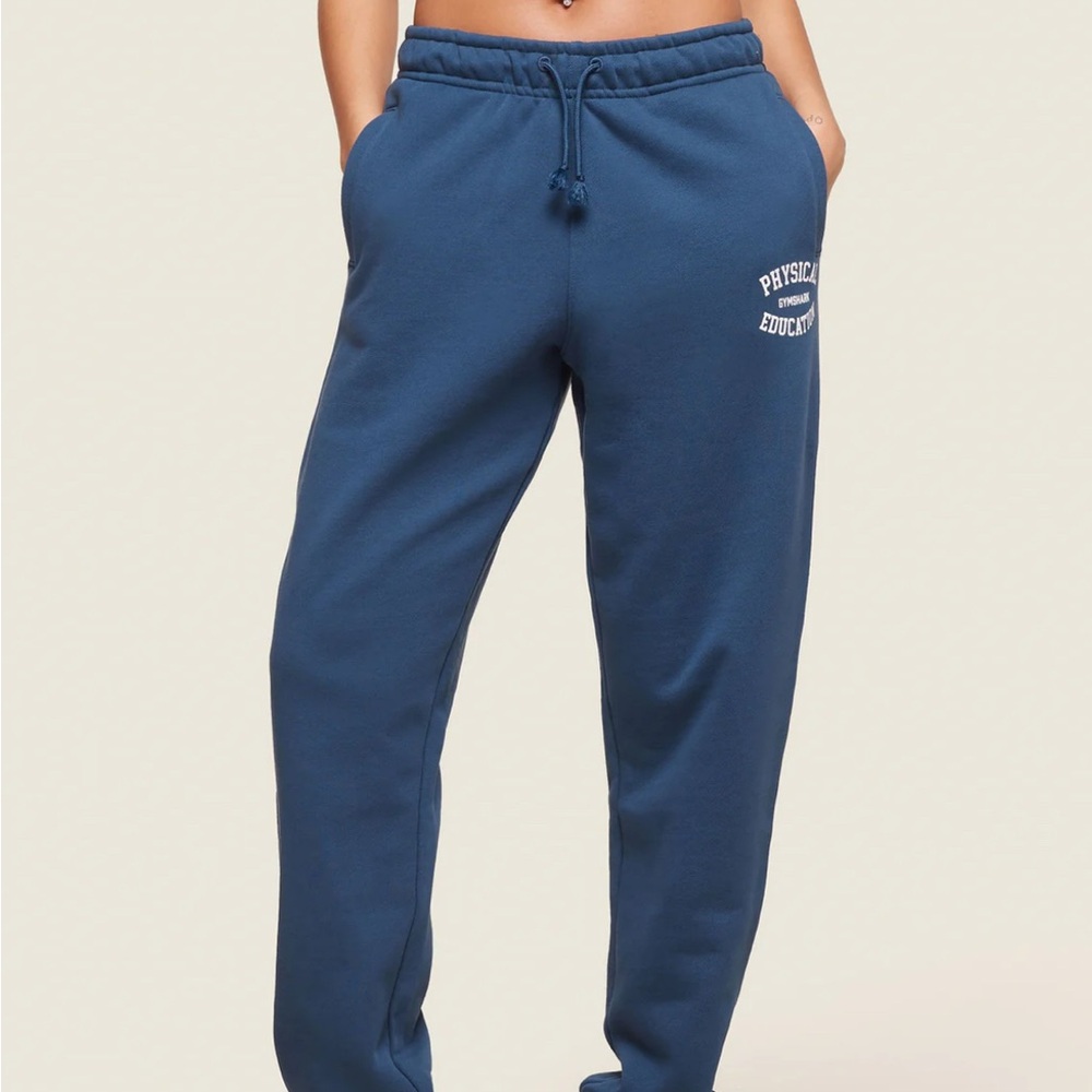 Gymshark Phys Ed Graphic Sweatpants - Soft Blue